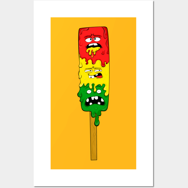 Colorful popsicle ice cream Wall Art by MariRiUA